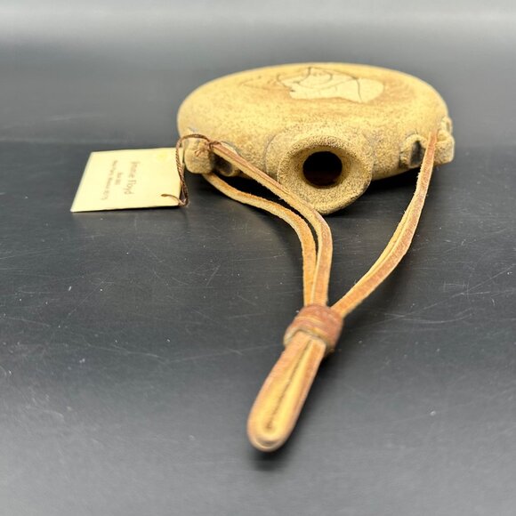 Vintage Wall Vase Jimmie Floyd Stoneware Pottery Leaf Clay Art 1970s Botanical - Picture 3 of 12